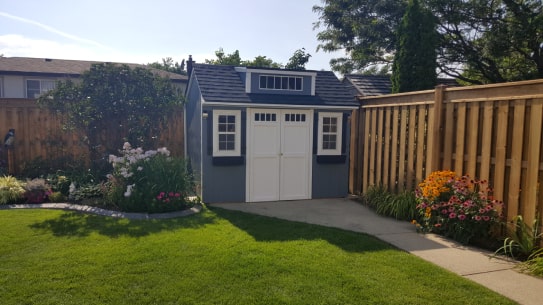 Custom Grey Bobcaygeon Style Shed