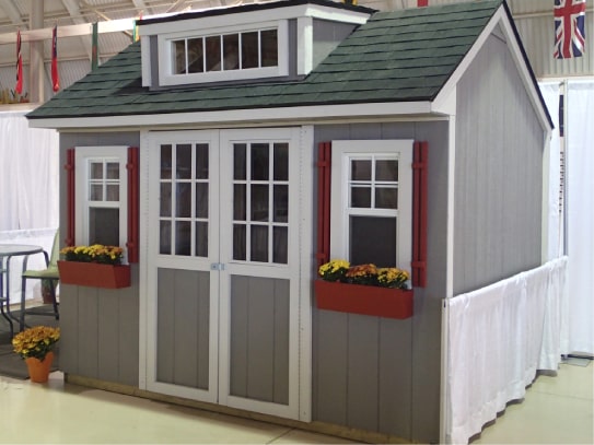 Grey Windowed Bobcaygeon Style Shed