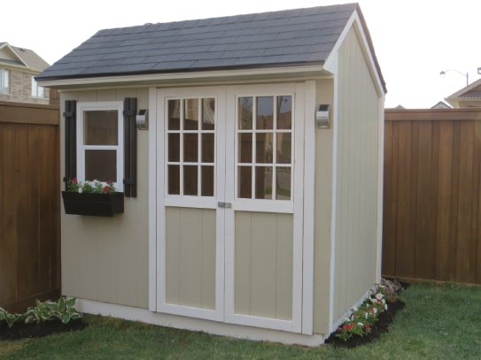 Haliburton Cottage Shed With White Trims