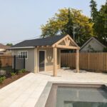 Pool Cabana with overhang